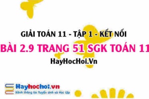 Giải bài 2.9 trang 51 Toán 11 tập 1 SGK Kết nối tri thức